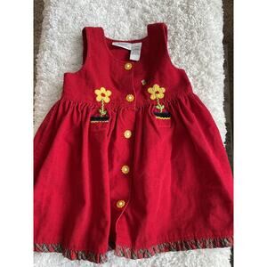 Jenni by Jennifer Moore sz. 4 red corduroy vintage jumper. Adorable